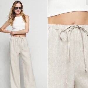 Reformation Olivia Linen Natural Pants